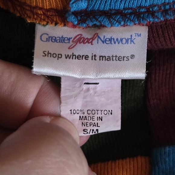 Boho Patchwork Hoodie Jacket Colorful Cotton Zip Up Handmade Nepal S/M Festival - Picture 9 of 9